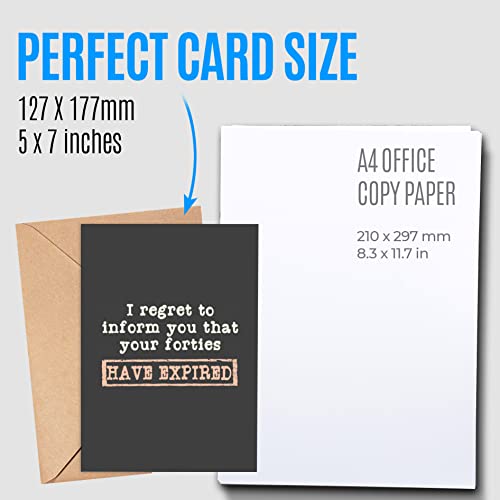 Funny 50Th Birthday Card For Men Or Women With Envelope | Joke Card For Someone Who Is Turning 50 Years Old | Original And Unique Present Idea For Family, Friends Or A Co-Worker | Your Forties Have Expired #TOP3