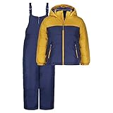 OshKosh B'Gosh Boys' Ski Jacket and Snowbib Snowsuit Set, Gold/Indigo, 3T