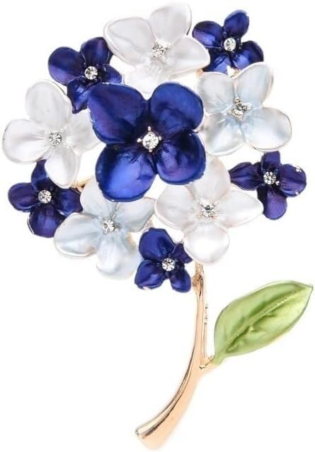 Broche for mujer, broches Púrpura Rojo Azul Lila Flor Broches Mujeres Bodas Fiesta Broche Broches Regalos Broches for mujeres (Metal color : Blue)