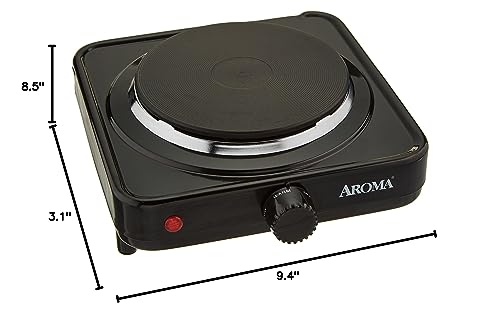 Aroma Housewares AHP-303 Single Burner Hot Plate, Metal, Black - Image 8