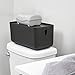 iDesign 29847 Cade BPA-Free Plastic Toilet Paper Storage Bin with Lid, Matte Black