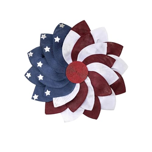 4th of July Wreaths for Front Door, 20 Inch Red White Blue American Flag Burlap Large Handcrafted Patriotic Wreath,Star & Stripes 4th of July Wreath for Anniversary,Party,Memorial Day Decoration - image 1