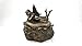 Unicorn Studio Bronze Finish Fairy Lying on Iris Flower Trinket Box Jewelry Box
