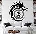 Vinyle Sticker Dragon et Ancien Grec Guerrier Bouclier Casque Lance Soldat Guerre Militaire Fan Accueil Homme Cave Décor Mur Sticker42x47cm