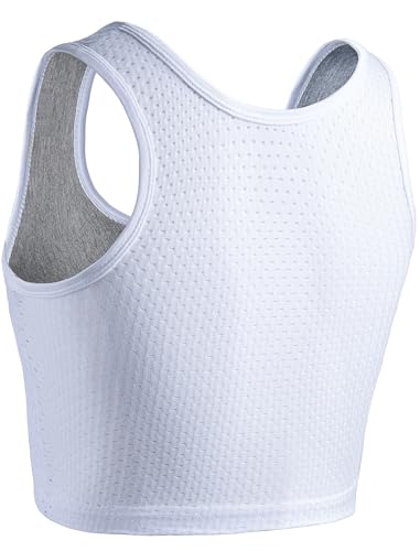 Image of XUJI Chest Binder FTM Transgender Zip Up Binder Breathable Breast Cool Fabric Tank Top