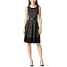 Calvin Klein Women's Sleeveless Printed Belted Fit-and-Flare Dress