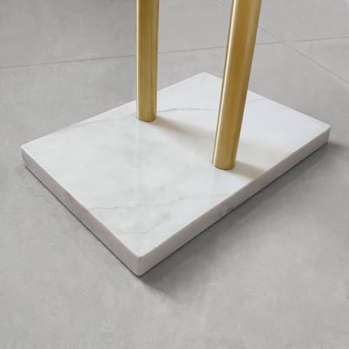 40-Inch-Standing-Towel-Rack-for-Bathroom-Floor-Double-T-Shape-Bath-Sheet-Holder-with-Marble-Design-Base-Towel-Rack-Freestanding-Next-to-Tub-or-Shower-Towel-Holder-Stand-SUS304-Brushed-Gold