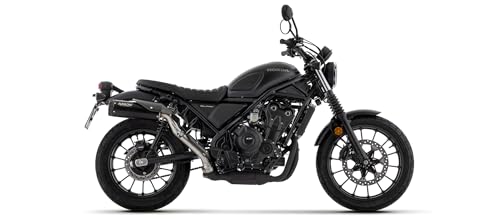 ARROW REBEL SILENCER WITH ALUMINIUM DARK\ END CAP\ HONDA CL 500 '23 HOMOLOGATED NICHROM DARK REBEL SILENCER WITH ALUMINUM DARK ENDCAP