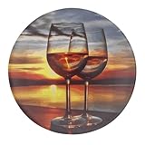 Imanes magnéticos para nevera con diseño de puesta de sol para copa de vino, 1 unidad, adhesivo de vidrio para nevera, decoración de cocina, imanes magnéticos fuertes para notas, fotos, lista de la