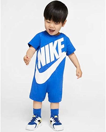 Amazon Co Jp Nike ナイキ Nike ナイキ 男の子用大きなswooshロゴがcoolなfutura半袖ロンパース Game Royal White カバーオール ジャンプスーツ 出産祝い 12months 75 並行輸入品 服 ファッション小物