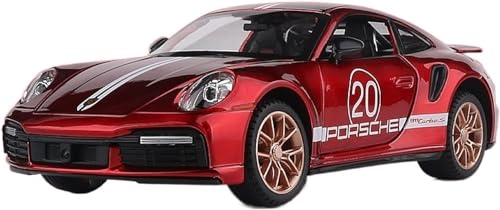 Image of Alloy Metal Pull Back Die-cast Car 1:32 Porche Turbo 911 Diecast Metal Pullback Toy car with Openable Doors, Light Music Boys Gifts Toys for Kids(1 /32 Porche Turbo Red)