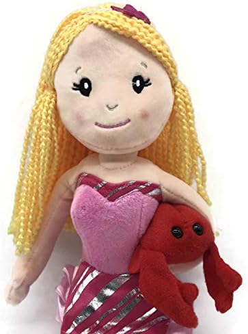 Miniatura 2 de The Petting Zoo Muñeca de sirena con peluche de langosta, gran regalo para niñas, muñeca de peluche de sirena con juguete de peluche de langosta, 17