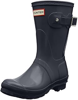 Hunter Women's Original Short Gloss Dark Slate Rain Boots - 9 B(M) US