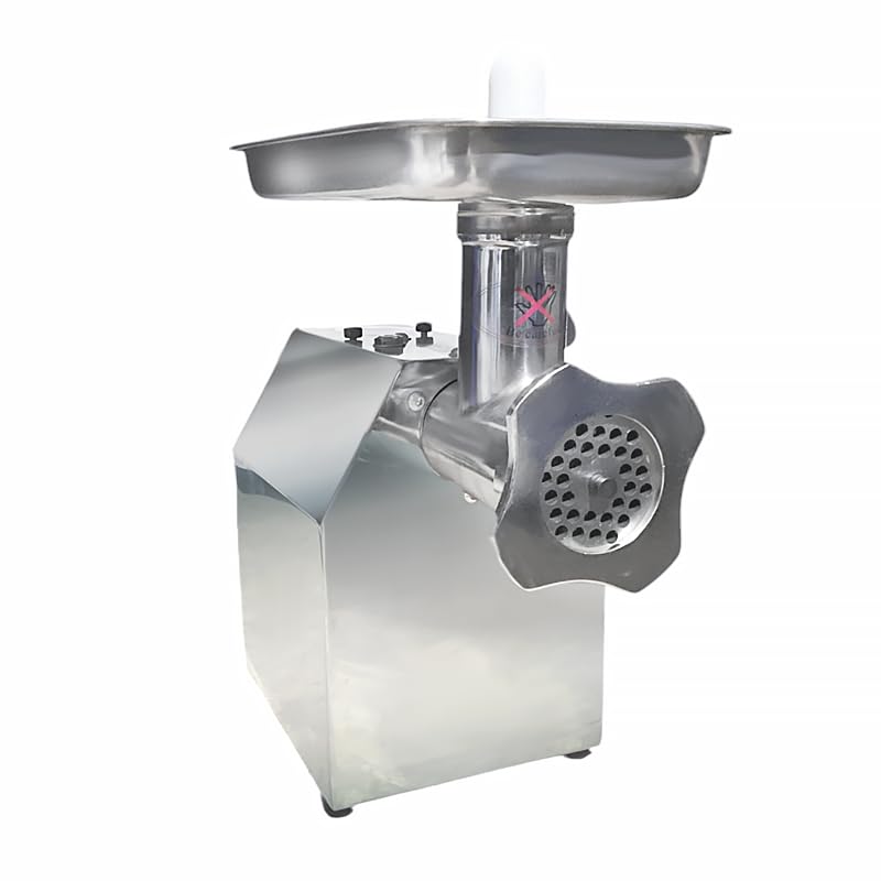Tritacarne elettrico professionale D70 – 850 W – Portata 120 kg/h – Lama singola taglio – Griglie Ø70 mm (5,5 & 7 mm) – Acciaio Inox – Monofase – Facile da pulire – Uso Restauro & Macelleria