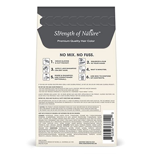 Strength Of Nature No Mix Shampoo-In Permanent Hair Color For Men For Natural & Nourished Looking Color And Hair, Medium Brown #TOP7