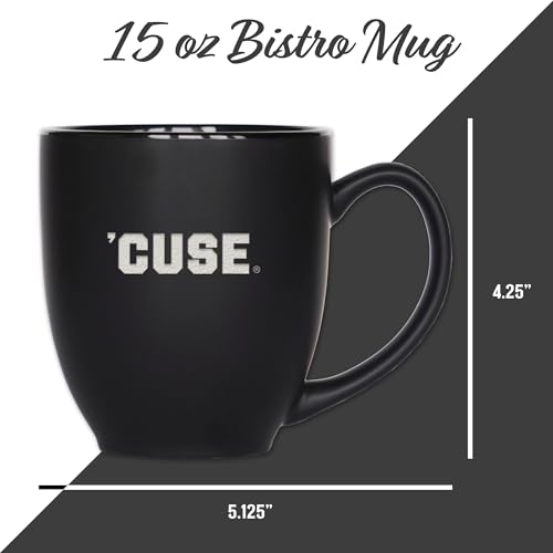 Image of Rico Industries NCAA Primary 15-Oz Personalized Matte Black Bistro Mug - for Hot or Cold Drinks
