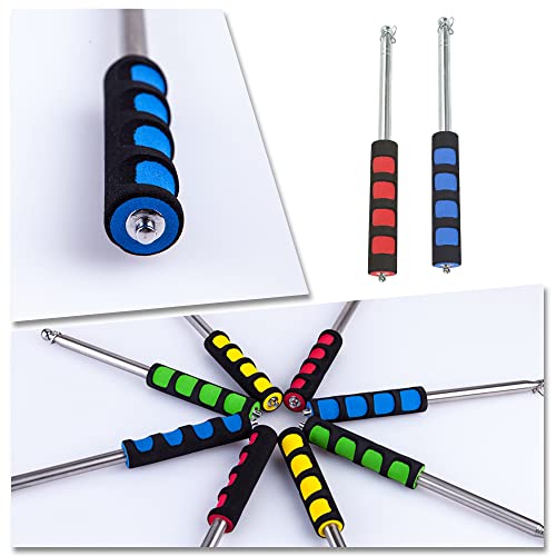 LIYONGHE 2 mastros telescópicos de bandeira de 1,2 m de aço inoxidável mastros de bandeira portáteis