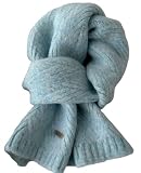 Bagkeak Wool Blend Solid Color Knitted Scarf for Women Warm Shoulder Wrap Versatile Layering Accessory for Fall, Winter