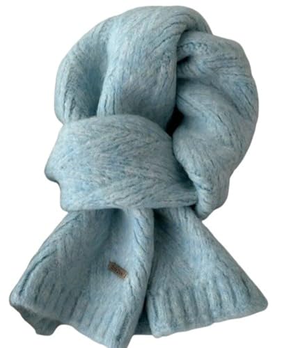 Bagkeak Wool Blend Solid Color Knitted Scarf for Women Warm Shoulder Wrap Versatile Layering Accessory for Fall, Winter