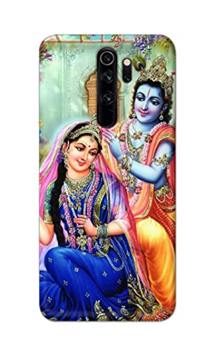 Image of Printed Hard Back Cover Case for Mi Redmi Note 8 Pro Back Cover (Radha Krishna) -1803