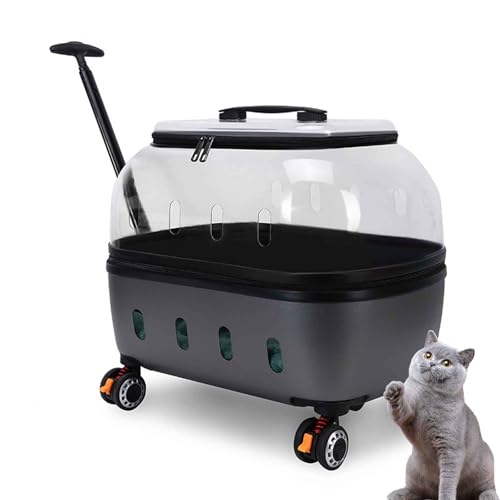 Sac de transport pour chat avec roulettes anti-secousses