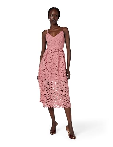 Buy ASTR the label Women's Sleeveless Lace Fit & Flare Midi Dress, Navy, S  at Amazon.in