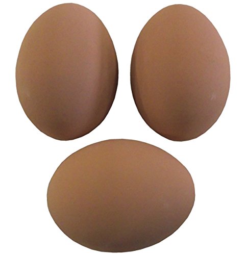 3 pack brown ceramic dummy chicken nesting nest fake training egg…