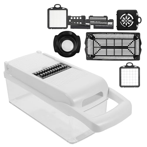 Juego de Cortadora y Ralladora Multifuncional 15 Piezas Blanca miniatura 1