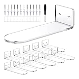 Floating Shoe Shelf for Wall Set of 10, Clear Acrylic Floating Shoe Display Stands Sneaker Shelves...
