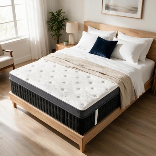 Queen Size Mattress 12 Inch Cooling Gel Memory Foam Medium Firm H...