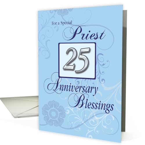 Priest 25th Ordination Anniversary Silver Jubilee Card