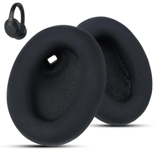 Almohadillas de reemplazo para auriculares Sony WH-1000XM4, almohadillas con tela suave y espuma viscoelástica, cojines transpirables miniatura 1