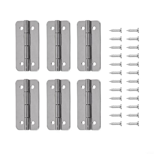 for Igloo Cooler Parts Replacement Hinges Stainless Steel - 6 Pack Marine Grade Hinges for Ice Chests Repair Kit Silver 64mm