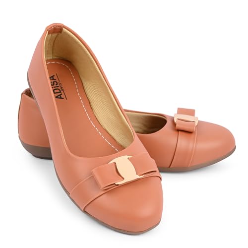 ADISA Wear Women Girls Slip On Ballet Flats (WS1006-TAN-41)