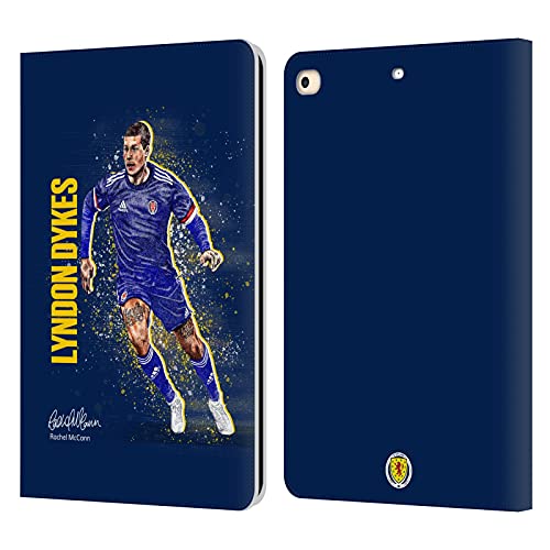 Étui portefeuille Lyndon Dykes Équipe d'Écosse en cuir pour iPad 9.7 2017 et 2018