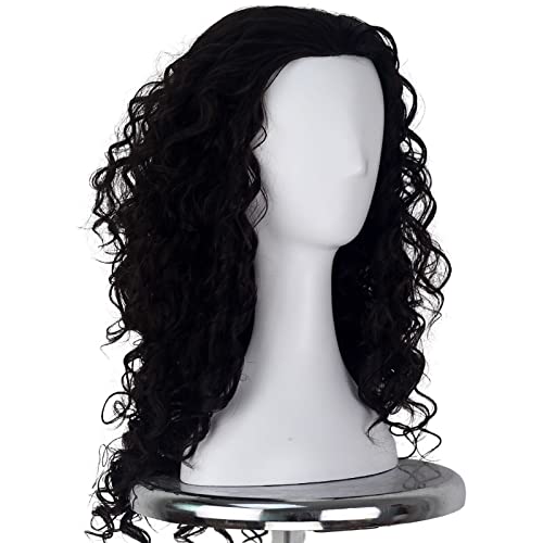 Yan Dream Synthetic Medium Long Curly Dark Brown Wig For Men Movie Cosplay Costume Anime Halloween Wig Adult #TOP3