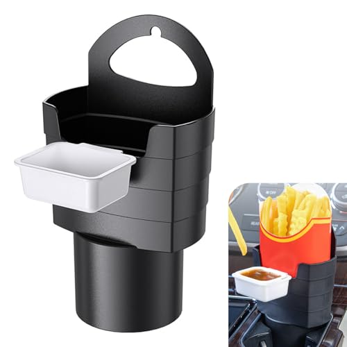 Porta papas fritas para auto con soporte para salsa