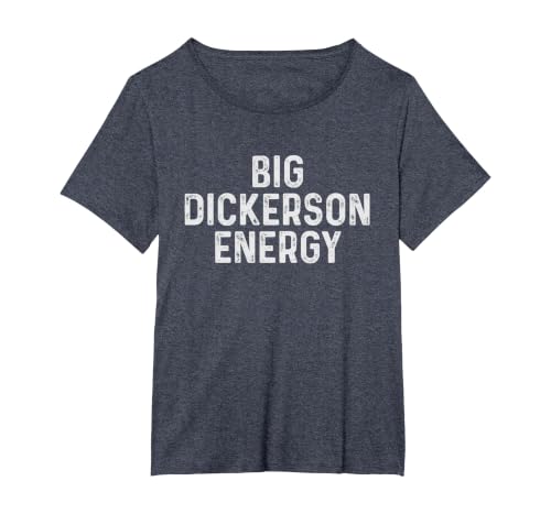 Funny Dickerson T-Shirt, Women's Plus, Heather Blue, 3X