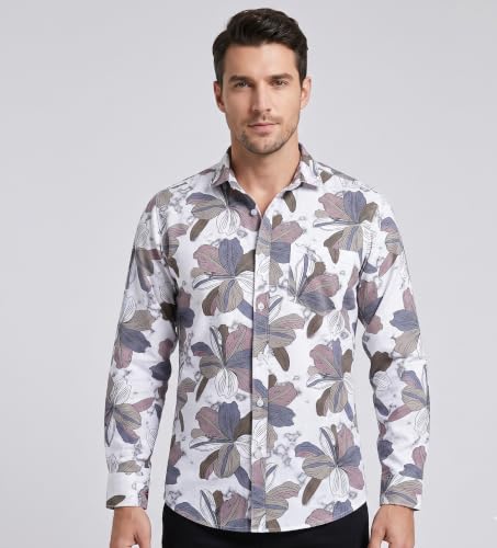 Image of UNM Men's Floral Print Casual Shirt