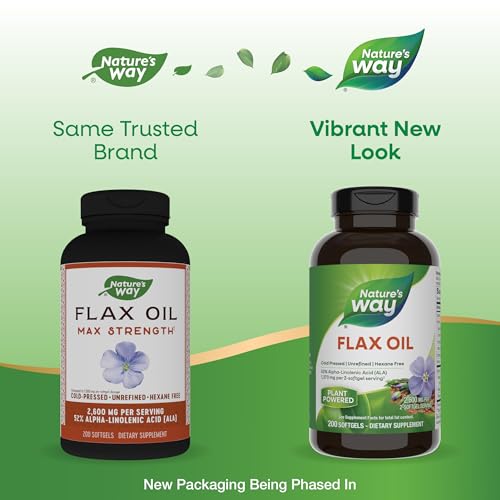 Nature's Way Premium Flax Oil, 52% ALA, Cold Pressed, 200 ct - image 2