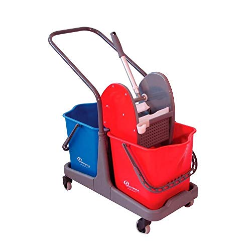 Balde espremedor doblô com capacidade para 50 litros - VERMELHO/AZUL - Bralimpia