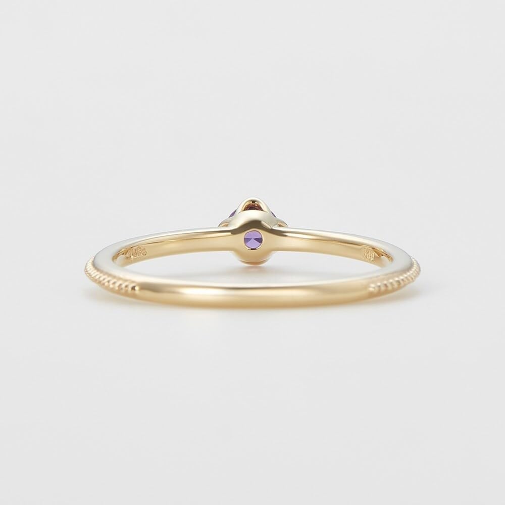 Amazon.co.jp: [アガット] ＜2月誕生石＞K10アメジストピンキーリング