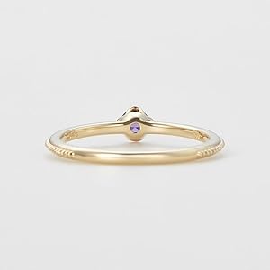 Amazon.co.jp: [アガット] ＜2月誕生石＞K10アメジストピンキーリング