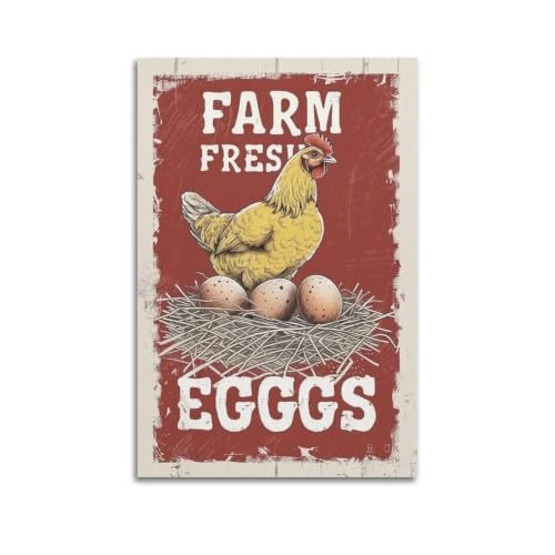 Farm-Fresh-Eggs_01 souvenir d'antan poster sur toile pour un intérieur chaleureux