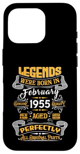 Legend February 1955 Vintage 71st Birthday Tees Made in 1955 �X�}�z�P�[�X iPhone 16 Pro �p