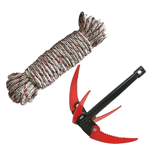 AKOOSY Râteau Désherbeur Pliable Acier Inoxydable Outil Professionnel Portable pour Éliminer Mauvaises Aquatiques Coupe Robuste avec Dents pour Jardin et Étang Couleur Couleur Aléatoire