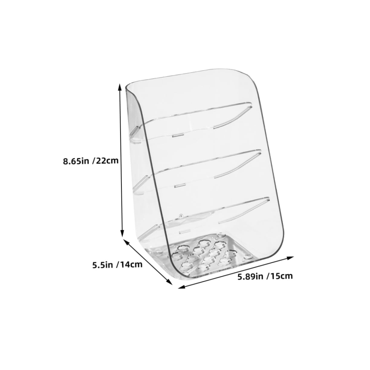 SHINEOFI 2pcs Organiseur de Bureau Transparent Boîte de Rangement pour Stylos et Pinceaux Maquillage Base Stabilisante pour Bureau ou Table de Soin