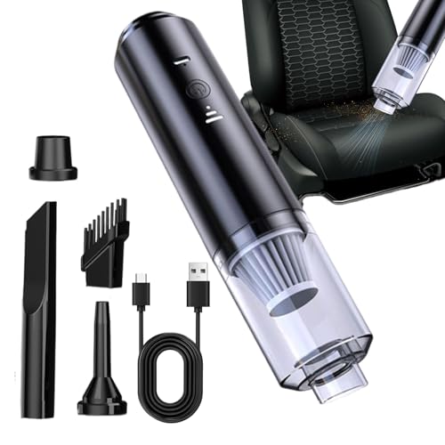 Aspiradora portátil inalámbrica para coche, de alto rendimiento, compacta, silenciosa y potente, compacta para el hogar, tapicería de muebles de coche, multiusos, uso al aire libre y interior