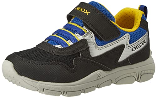 Geox J New Torque Boy A, Zapatillas, Black Yellow, 25 EU Cover