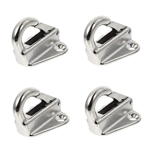 Hemoton Boat Coat Hooks 4pcs Stainless Steel Marine Yacht Hooks for Bimini Top